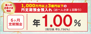 円定期預金特別金利キャンペーン
