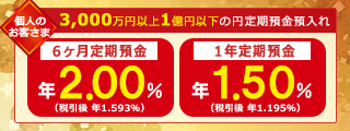 新規限定プレミアム円定期預金キャンペーン
