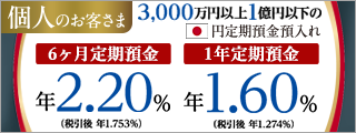 新規限定プレミアム円定期預金キャンペーン