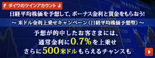 米ドル金利上乗せキャンペーン (日経平均株価予想型)