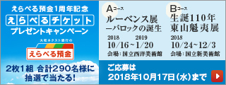 えらべる預金1周年記念「えらべるチケットプレゼント」キャンペーン