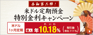 米ドル定期預金　特別金利キャンペーン