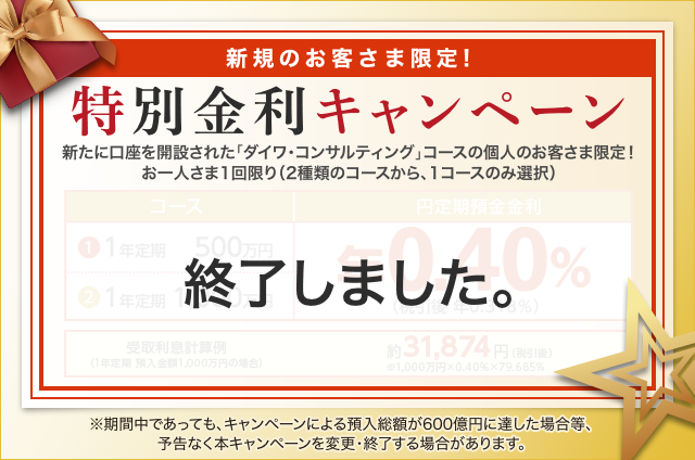 2017年 特別金利キャンペーン