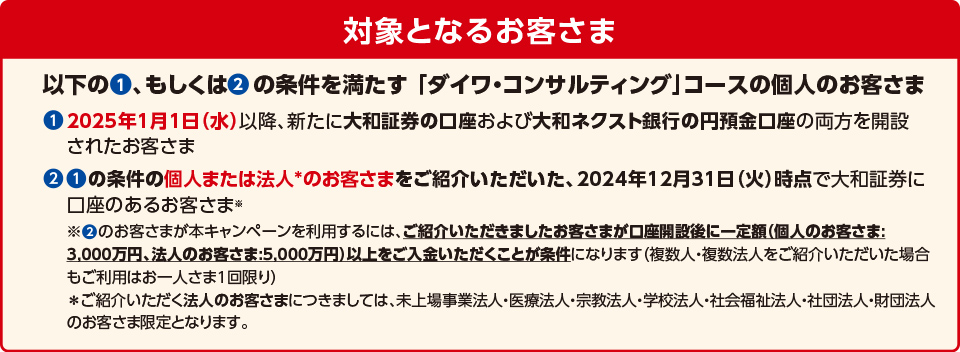 対象となるお客さまについての画像