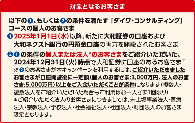 対象となるお客さまについての画像