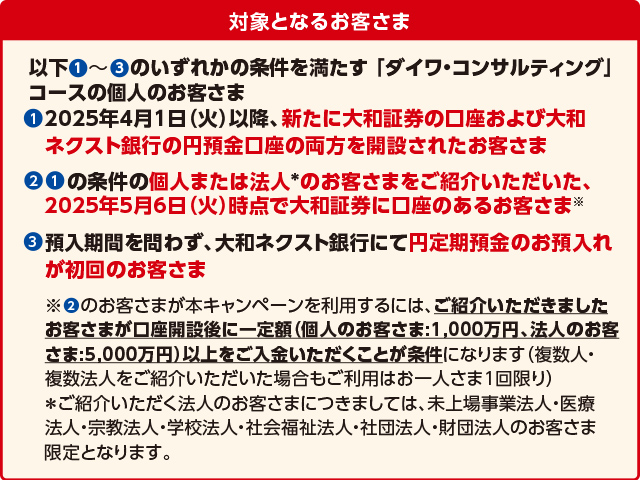 対象となるお客さまについての画像