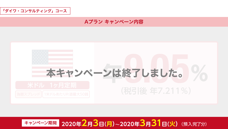 Aプラン キャンペーン内容 本キャンペーンは終了しました。