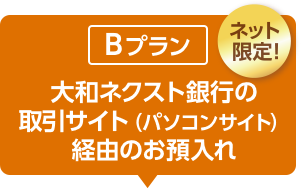 大和ネクスト銀行の取引サイト (パソコンサイト) 経由のお預入れ