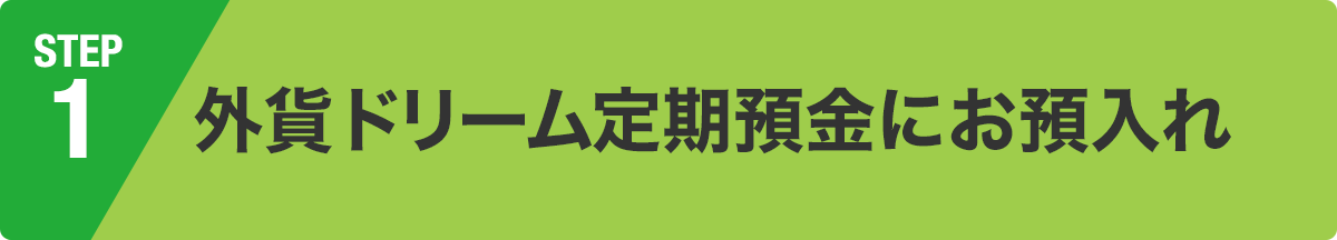 外貨ドリーム定期預金にお預入れ