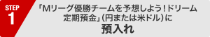 「Mリーグ優勝チームを予想しよう ! ドリーム定期預金」 (円または米ドル) に預入れ