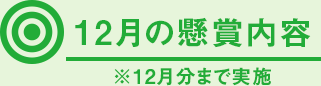 12月の懸賞内容 ※12月分まで実施