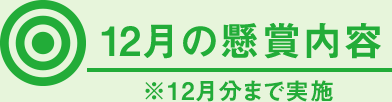 12月の懸賞内容 ※12月分まで実施