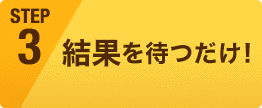 結果を待つだけ !