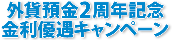 2014年 外貨預金2周年記念金利優遇キャンペーン
